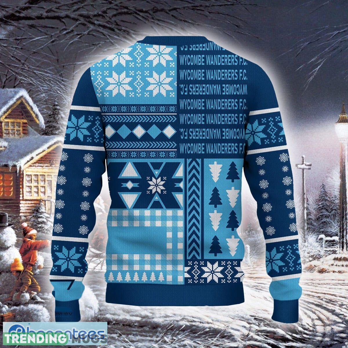 Wycombe Wanderers F.C Island Efl Logo Team Ugly Christmas Sweater For Fans Gift Unisex Sweatshirt 3D Sweater Wycombe Wanderers F.C Island Efl Logo Team Ugly Christmas Sweater For Fans Gift Unisex Sweatshirt 3D Sweater