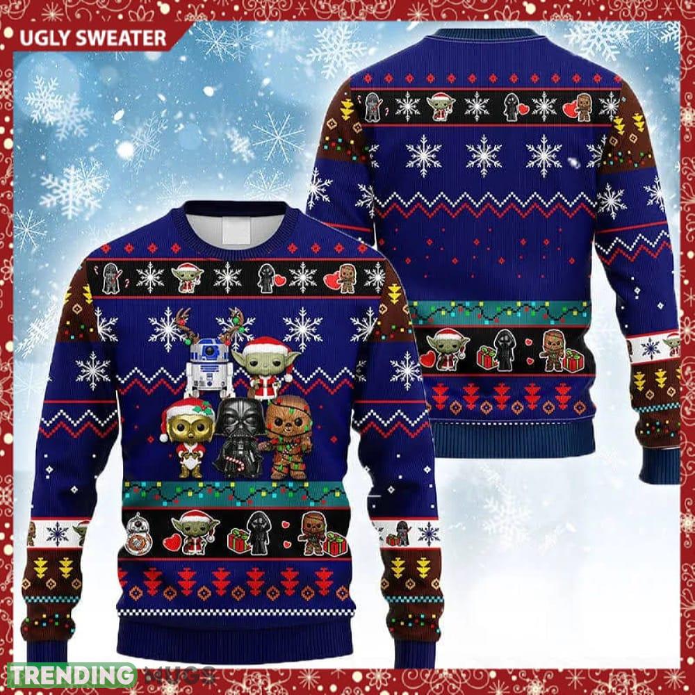 Xmas Star Wars Characters Knitted 3D Sweater For Christmas - Xmas Star Wars Characters Knitted 3D Sweater For Christmas