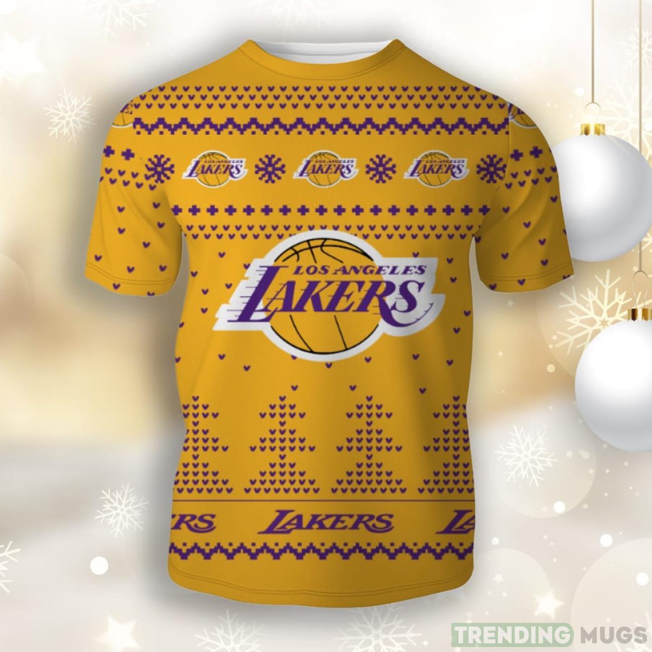 Xmas Team Logo Los Angeles Laker 3D Unisex Christmas T-Shirt Hot Trend For Fans Product Photo 1 Xmas Team Logo Los Angeles Laker 3D Unisex Christmas T-Shirt Hot Trend For Fans Product Photo 1