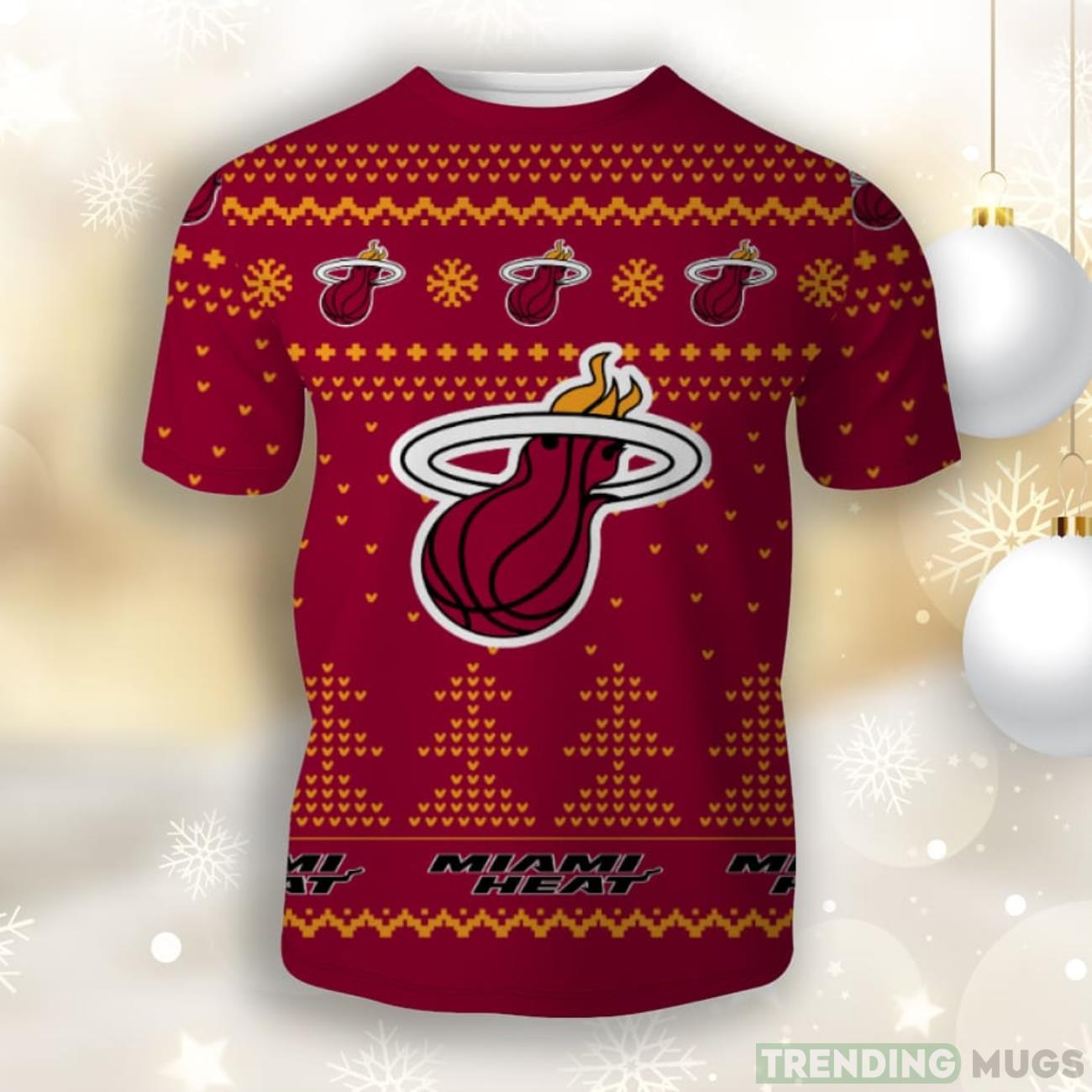 Xmas Team Logo Miami Hea 3D Unisex Christmas T-Shirt Hot Trend For Fans Product Photo 1 Xmas Team Logo Miami Hea 3D Unisex Christmas T-Shirt Hot Trend For Fans Product Photo 1