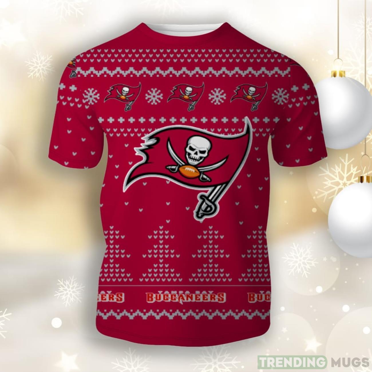 Xmas Team Logo Tampa Bay Buccaneer 3D Unisex Christmas T-Shirt Hot Trend For Fans Product Photo 1 Xmas Team Logo Tampa Bay Buccaneer 3D Unisex Christmas T-Shirt Hot Trend For Fans Product Photo 1