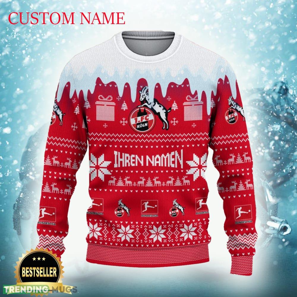 1 FC Koln Logo Ugly Christmas Sweater New Gift For Men And Women Custom Name - 1 FC Koln Ugly Christmas Sweater Photo 2 1 FC Koln Logo Ugly Christmas Sweater New Gift For Men And Women Custom Name - 1 FC Koln Ugly Christmas Sweater Photo 2
