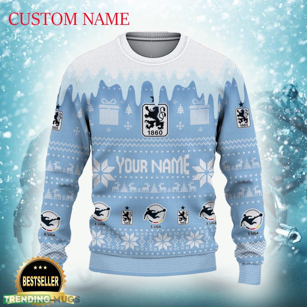 1860 Munich Logo Ugly Christmas Sweater New Gift For Men And Women Custom Name - 1860 Munich Ugly Christmas Sweater Photo 2 1860 Munich Logo Ugly Christmas Sweater New Gift For Men And Women Custom Name - 1860 Munich Ugly Christmas Sweater Photo 2