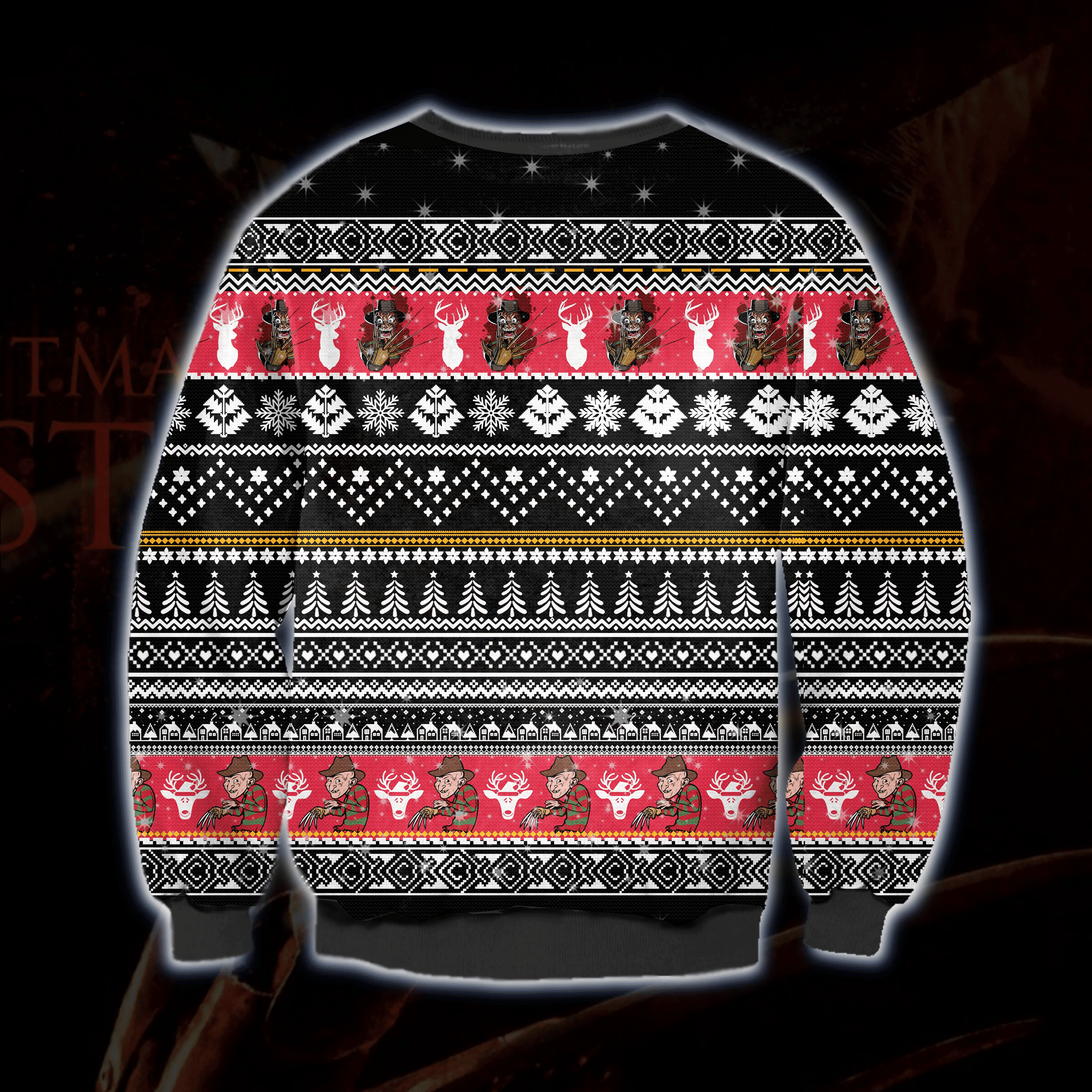 A Nightmare On Elm Street Ugly Christmas Sweater Perfect Holiday Gift 3D Sweater A Nightmare On Elm Street Ugly Christmas Sweater Perfect Holiday Gift 3D Sweater