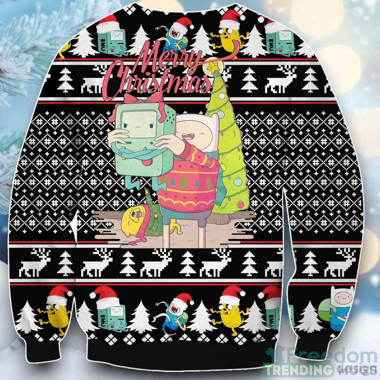 Adventure Time Print Ugly Christmas Sweater For Men & Women 3D Sweater Adventure Time Print Ugly Christmas Sweater For Men & Women 3D Sweater