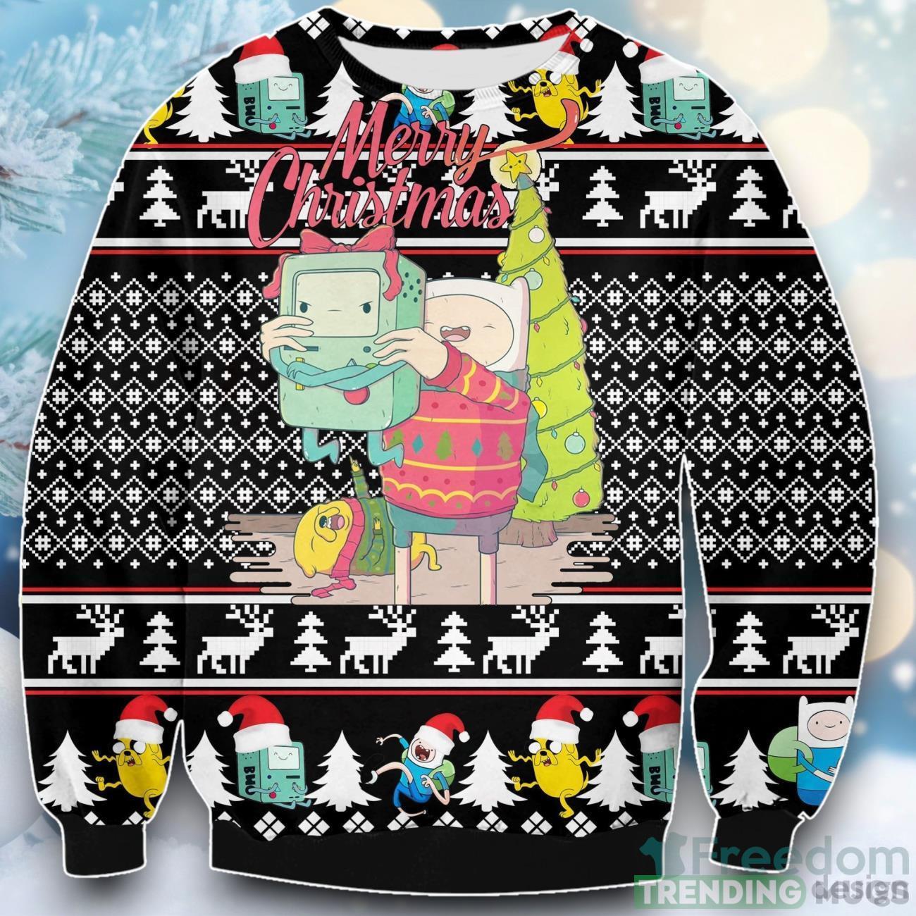 Adventure Time Print Ugly Christmas Sweater For Men & Women Product Photo 1 Adventure Time Print Ugly Christmas Sweater For Men & Women Product Photo 1