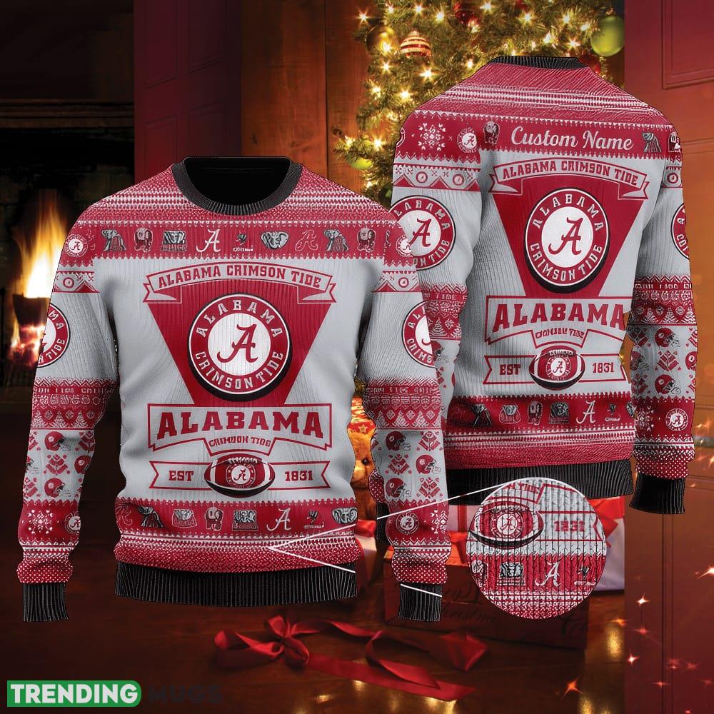 Alabama Crimson Tide Football Team Logo Ugly Christmas 3D Sweater Holiday Custom Name - Alabama Crimson Tide Football Team Logo Ugly Christmas 3D Sweater Holiday Custom Name Alabama Crimson Tide Football Team Logo Ugly Christmas 3D Sweater Holiday Custom Name - Alabama Crimson Tide Football Team Logo Ugly Christmas 3D Sweater Holiday Custom Name