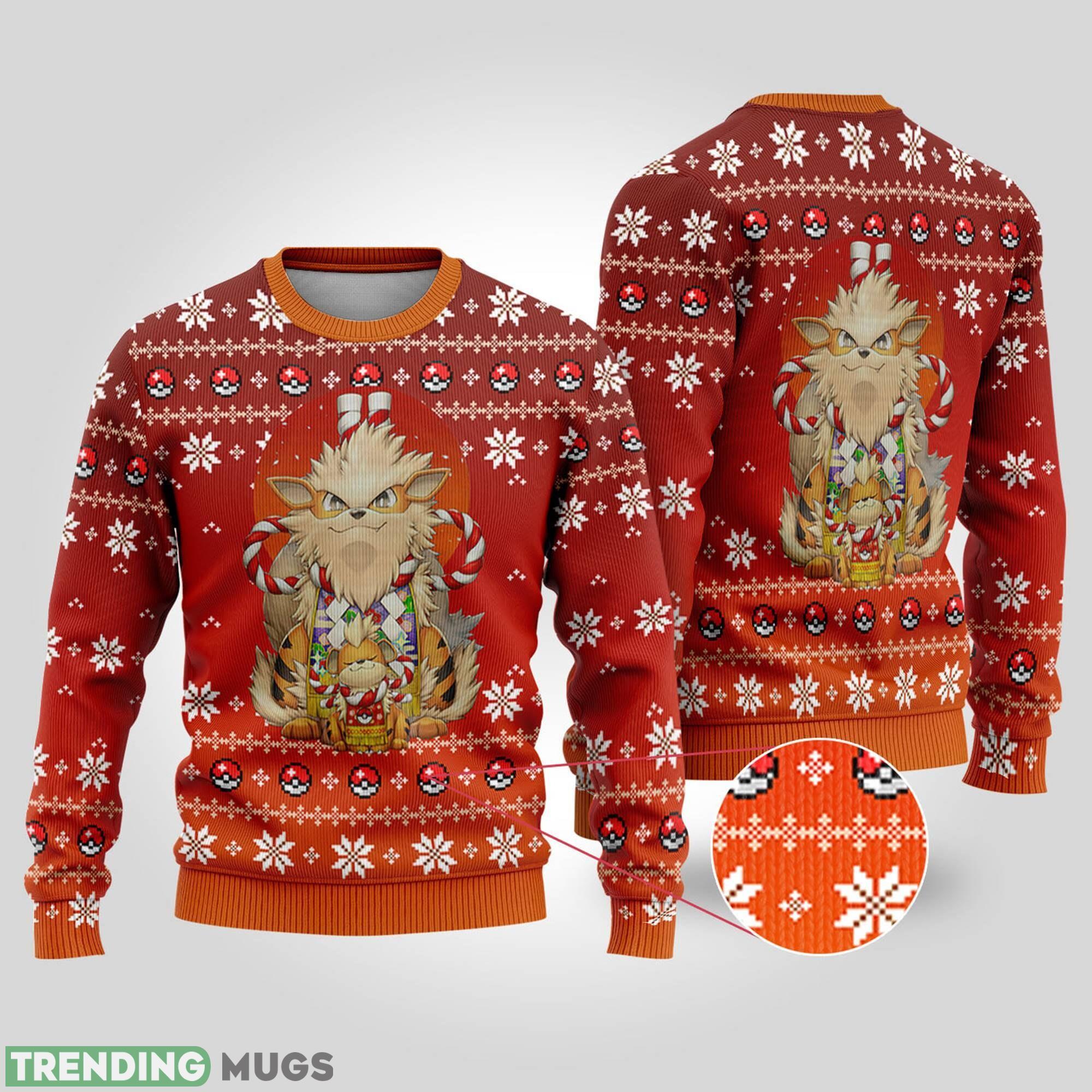 Arcanine Ugly Christmas Sweater Arcanine Christmas Arcanine Xmas Pocket Monster - Arcanine Ugly Christmas Sweater Arcanine Christmas Sweatshirt Christmas Arcanine Xmas Sweatshirt Pocket Monster Sweatshirt_1