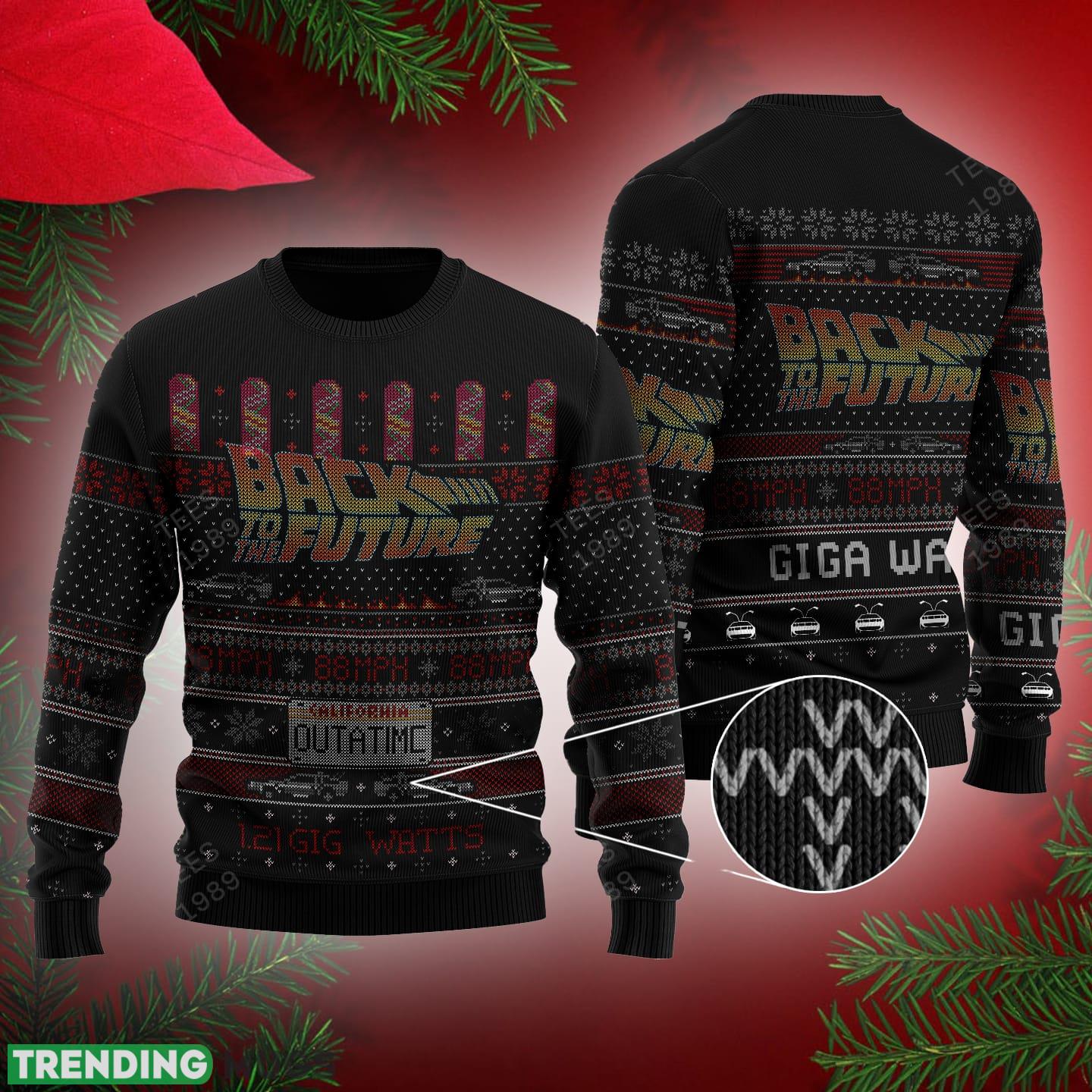 Back to the Future Ugly Christmas 3D Sweater For Men And Women - Back to the Future Ugly Christmas 3D Sweater For Men And Women Back to the Future Ugly Christmas 3D Sweater For Men And Women - Back to the Future Ugly Christmas 3D Sweater For Men And Women