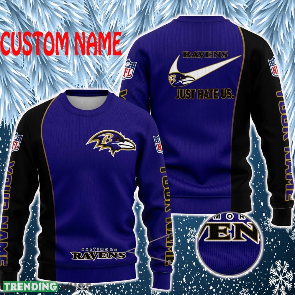 Baltimore Ravens NFL Just Hate Us Personalized For Fans Sweater New - Baltimore Ravens NFL Just Hate Us Personalized For Fans Sweater New Baltimore Ravens NFL Just Hate Us Personalized For Fans Sweater New - Baltimore Ravens NFL Just Hate Us Personalized For Fans Sweater New