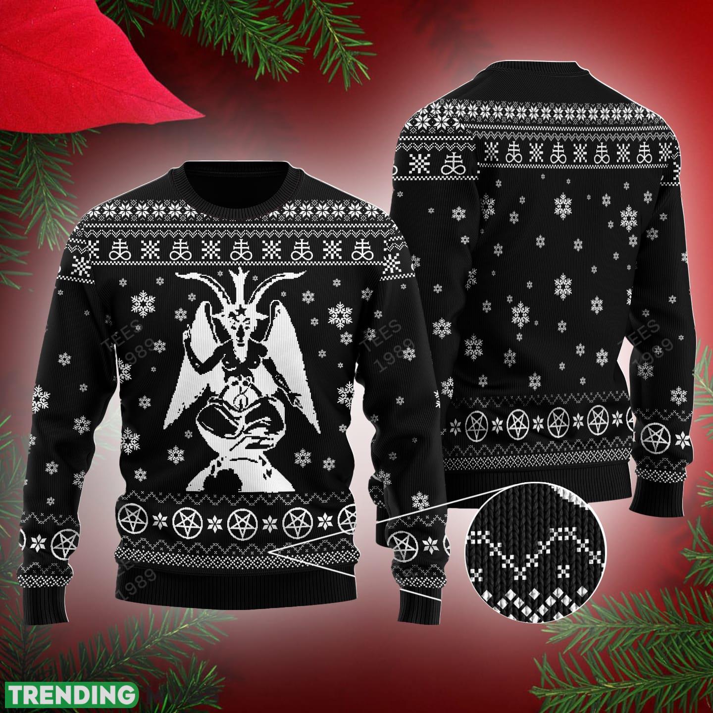 Baphomet Knitted Christmas 3D Sweater For Men And Women - Baphomet Knitted Christmas 3D Sweater For Men And Women Baphomet Knitted Christmas 3D Sweater For Men And Women - Baphomet Knitted Christmas 3D Sweater For Men And Women