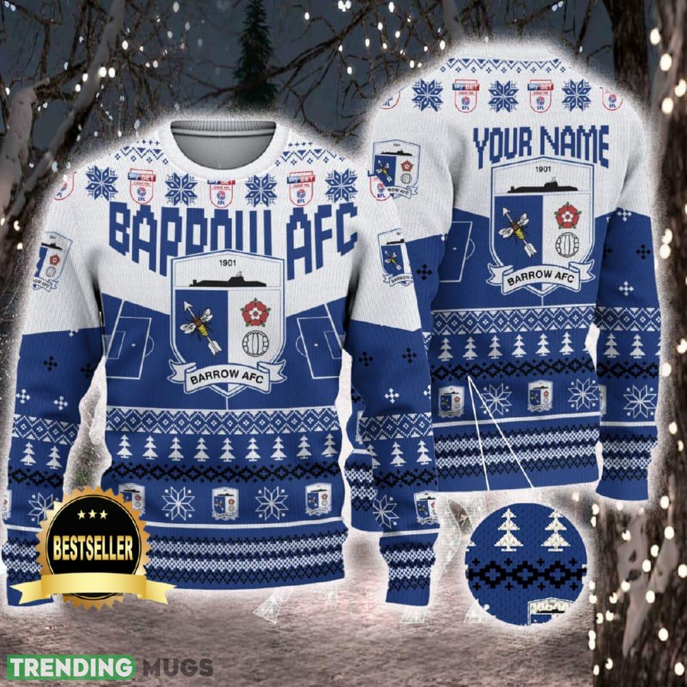 Barrow AFC Ugly Christmas Sweater Logo Custom Name Gift Fans - Barrow AFC Ugly Christmas Sweater Logo Custom Name Gift Fans Barrow AFC Ugly Christmas Sweater Logo Custom Name Gift Fans - Barrow AFC Ugly Christmas Sweater Logo Custom Name Gift Fans