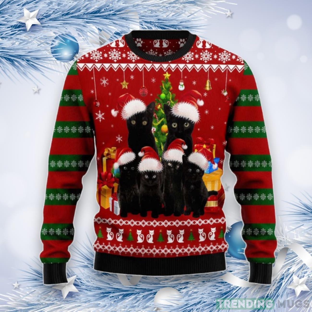 Black Cat Family Christmas Ugly Christmas Sweater, Christmas Gift For Men And Women Product Photo 1 Black Cat Family Christmas Ugly Christmas Sweater, Christmas Gift For Men And Women Product Photo 1