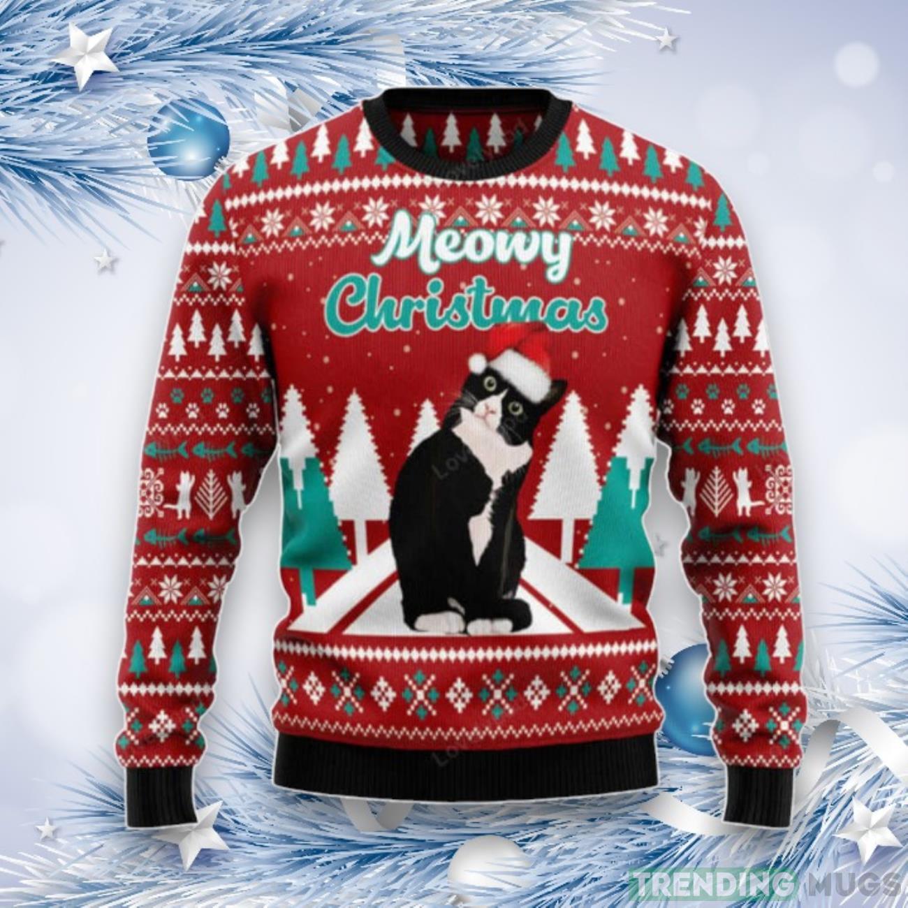 Black Cat Meowy Christmas Ugly Christmas Sweater – Gift For Christmas Product Photo 1 Black Cat Meowy Christmas Ugly Christmas Sweater – Gift For Christmas Product Photo 1