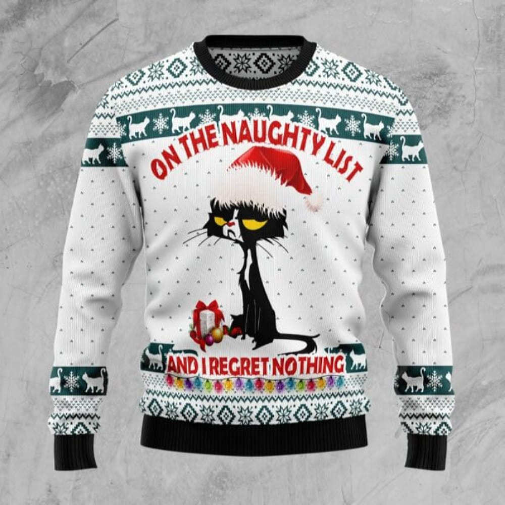 Black Cat Naughty List Ugly Christmas Cat Christmas Sweater Christmas Black Cat Christmas Shirt Kitten Christmas - 221123-112721 Black Cat Naughty List Ugly Christmas Cat Christmas Sweater Christmas Black Cat Christmas Shirt Kitten Christmas - 221123-112721