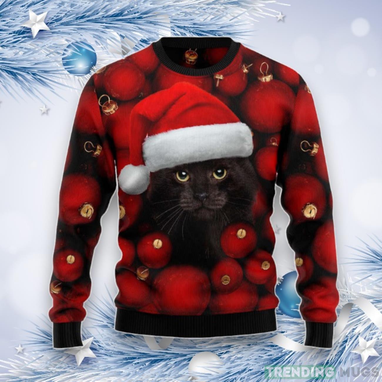 Black Cat Ornament Ugly Christmas Sweater, Gift For Christmas 2023 Product Photo 1 Black Cat Ornament Ugly Christmas Sweater, Gift For Christmas 2023 Product Photo 1