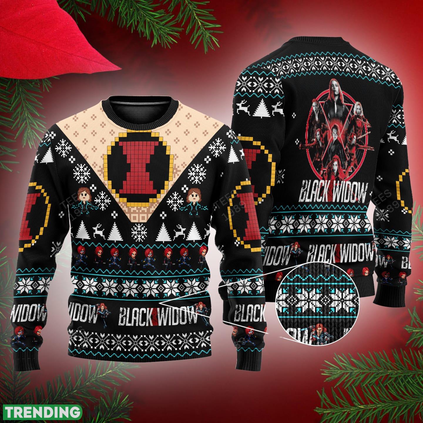 Black Widow Marvel Comics Knitted Christmas Sweater Gift Holidays - Black Widow Marvel Comics Knitted Christmas Sweater Gift Holidays Black Widow Marvel Comics Knitted Christmas Sweater Gift Holidays - Black Widow Marvel Comics Knitted Christmas Sweater Gift Holidays
