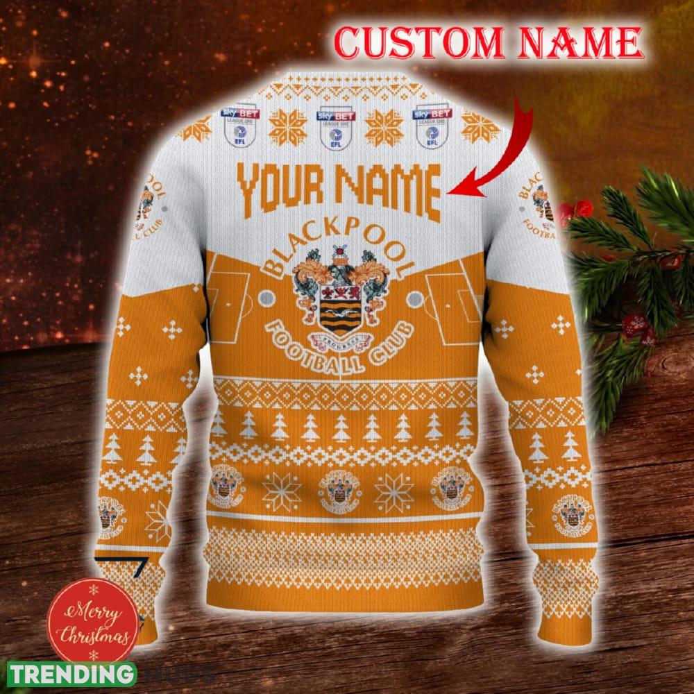 Blackpool FC Custom Name 3D Sweater Funny Gift For Men And Women Fans Christmas 3D Sweater Blackpool FC Custom Name 3D Sweater Funny Gift For Men And Women Fans Christmas 3D Sweater