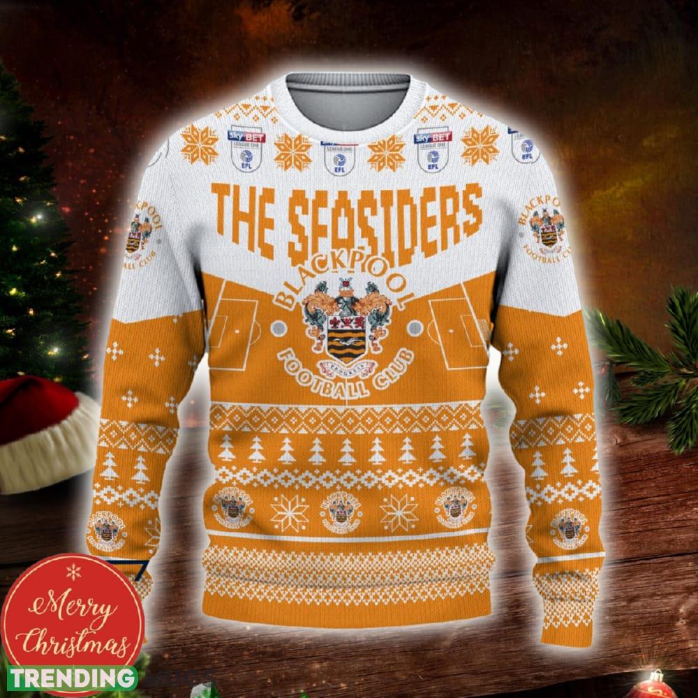 Blackpool FC Custom Name 3D Sweater Funny Gift For Men And Women Fans Christmas - Blackpool FC 3D Sweater Christmas Personalized_2 Blackpool FC Custom Name 3D Sweater Funny Gift For Men And Women Fans Christmas - Blackpool FC 3D Sweater Christmas Personalized_2