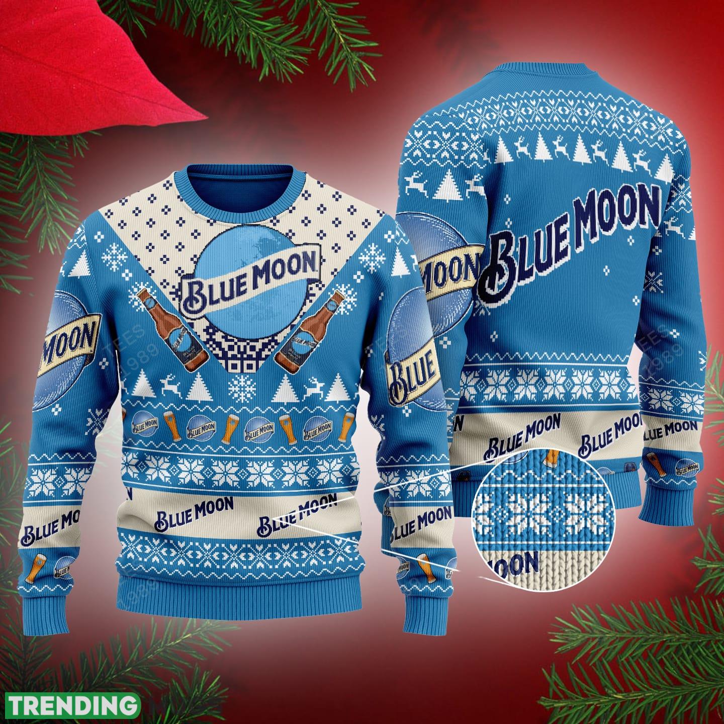 Blue Moon Beer Ugly Christmas 3D Sweater For Men And Women - Blue Moon Beer Ugly Christmas 3D Sweater For Men And Women Blue Moon Beer Ugly Christmas 3D Sweater For Men And Women - Blue Moon Beer Ugly Christmas 3D Sweater For Men And Women