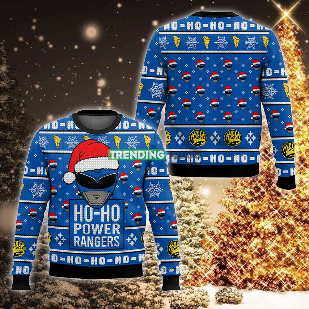 Blue Ranger Ho-Ho Power Rangers New Style 2023 Ugly Sweater Wardrobe For Christmas - Blue Ranger Ho-Ho Power Rangers Ugly Christmas Sweater For Men And Women Photo 1 Blue Ranger Ho-Ho Power Rangers New Style 2023 Ugly Sweater Wardrobe For Christmas - Blue Ranger Ho-Ho Power Rangers Ugly Christmas Sweater For Men And Women Photo 1