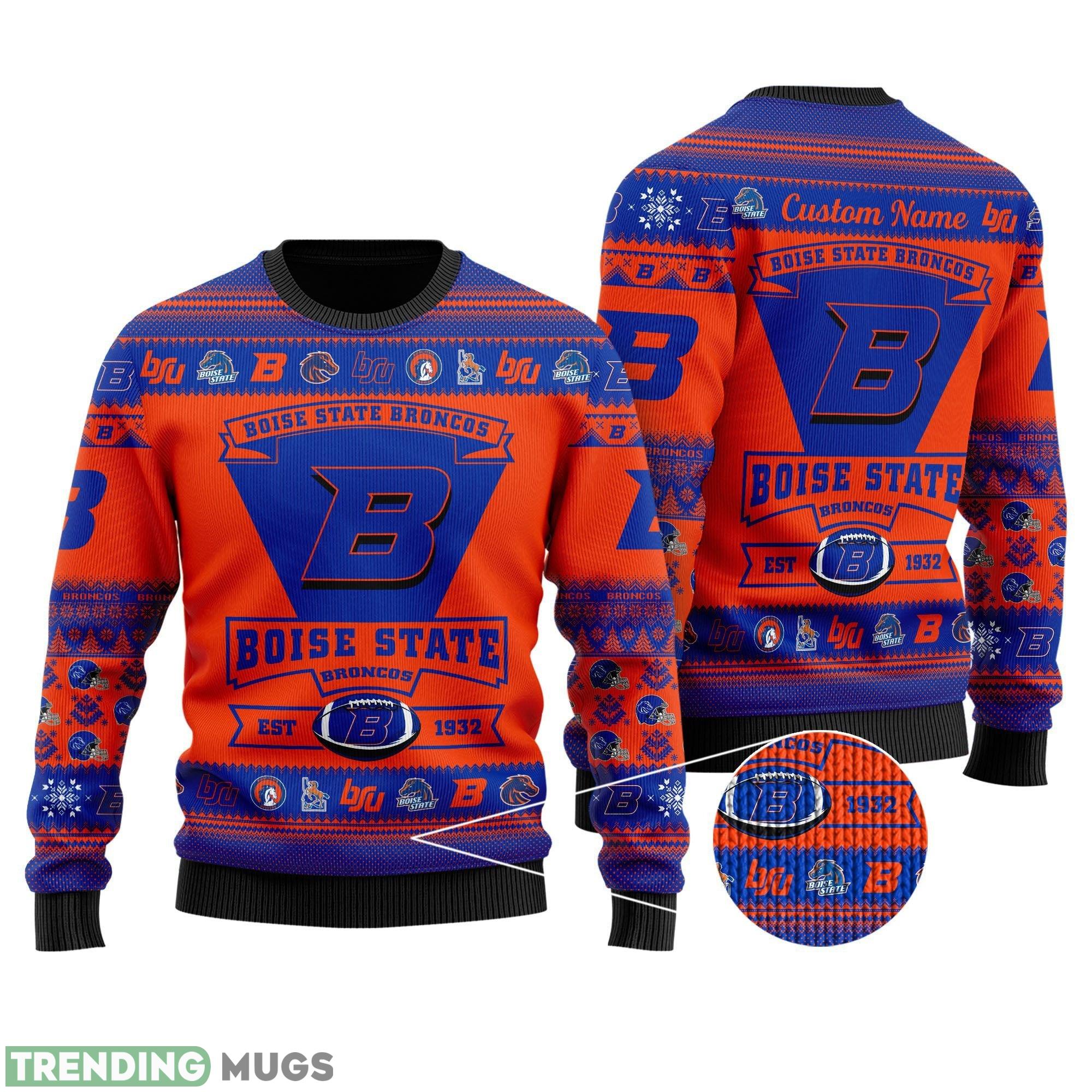 Boise State Broncos Football Team Logo Custom Name Ugly Christmas Sweater Perfect Holiday Gift - Boise State Broncos Football Team Logo Custom Name Personalized Ugly Christmas Sweater Perfect Holiday Gift_1 Boise State Broncos Football Team Logo Custom Name Ugly Christmas Sweater Perfect Holiday Gift - Boise State Broncos Football Team Logo Custom Name Personalized Ugly Christmas Sweater Perfect Holiday Gift_1