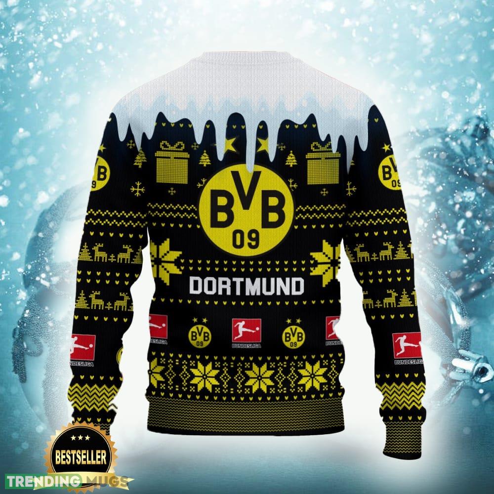 Borussia Dortmund Logo Ugly Christmas Sweater New Gift For Men And Women Custom Name 3D Sweater Borussia Dortmund Logo Ugly Christmas Sweater New Gift For Men And Women Custom Name 3D Sweater