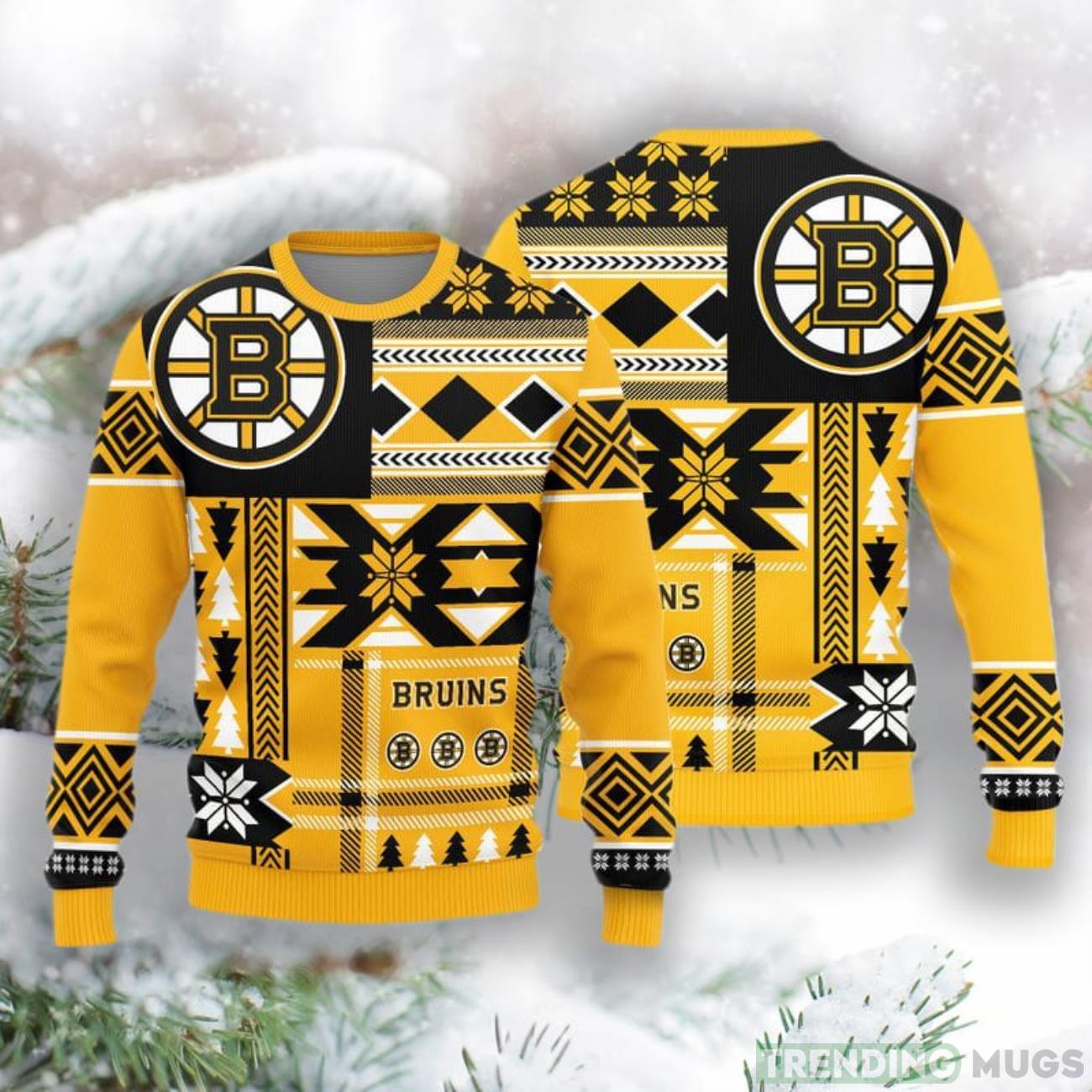 Boston Bruins Christmas Snowflakes Pattern New Style Knitted Sweater Product Photo 1 Boston Bruins Christmas Snowflakes Pattern New Style Knitted Sweater Product Photo 1