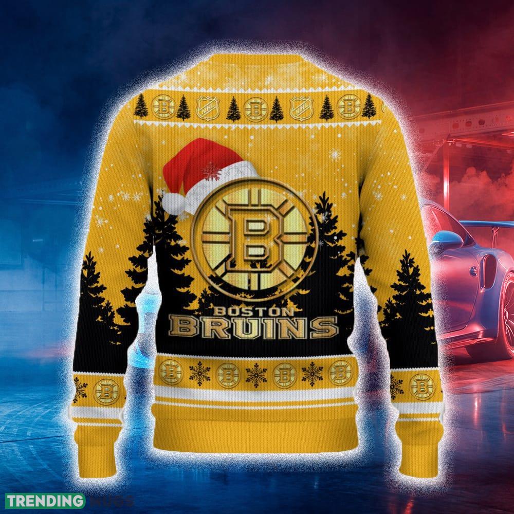 Boston Bruins Ugly Christmas Sweater Tree Santa Hat Car For Fans Gift Familys Holidays 3D Sweater Boston Bruins Ugly Christmas Sweater Tree Santa Hat Car For Fans Gift Familys Holidays 3D Sweater