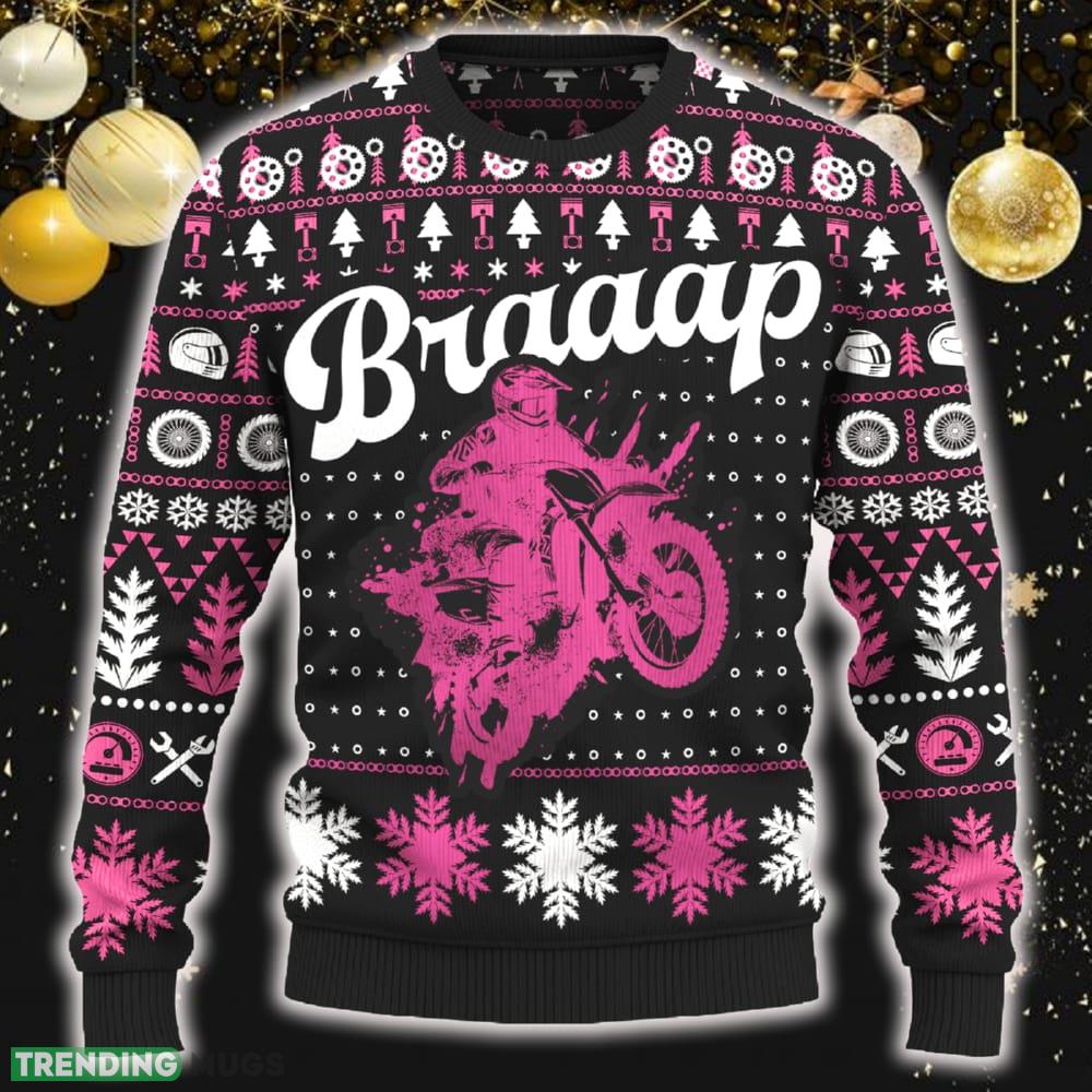 Braaap CRF450R Ugly Christmas Sweater New Pattern Motorcross Holidays Gift Fans - Braaap CRF450R Ugly Christmas Sweater_ 1 Braaap CRF450R Ugly Christmas Sweater New Pattern Motorcross Holidays Gift Fans - Braaap CRF450R Ugly Christmas Sweater_ 1