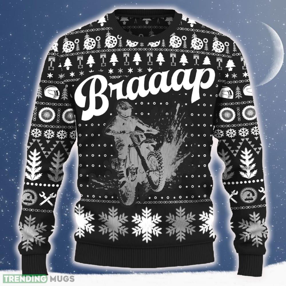 Braaap KX100 Motorcross Ugly Christmas 3D Sweater Gift For Men And Women - Braaap KX100 Ugly Christmas Sweater_ 1 Braaap KX100 Motorcross Ugly Christmas 3D Sweater Gift For Men And Women - Braaap KX100 Ugly Christmas Sweater_ 1