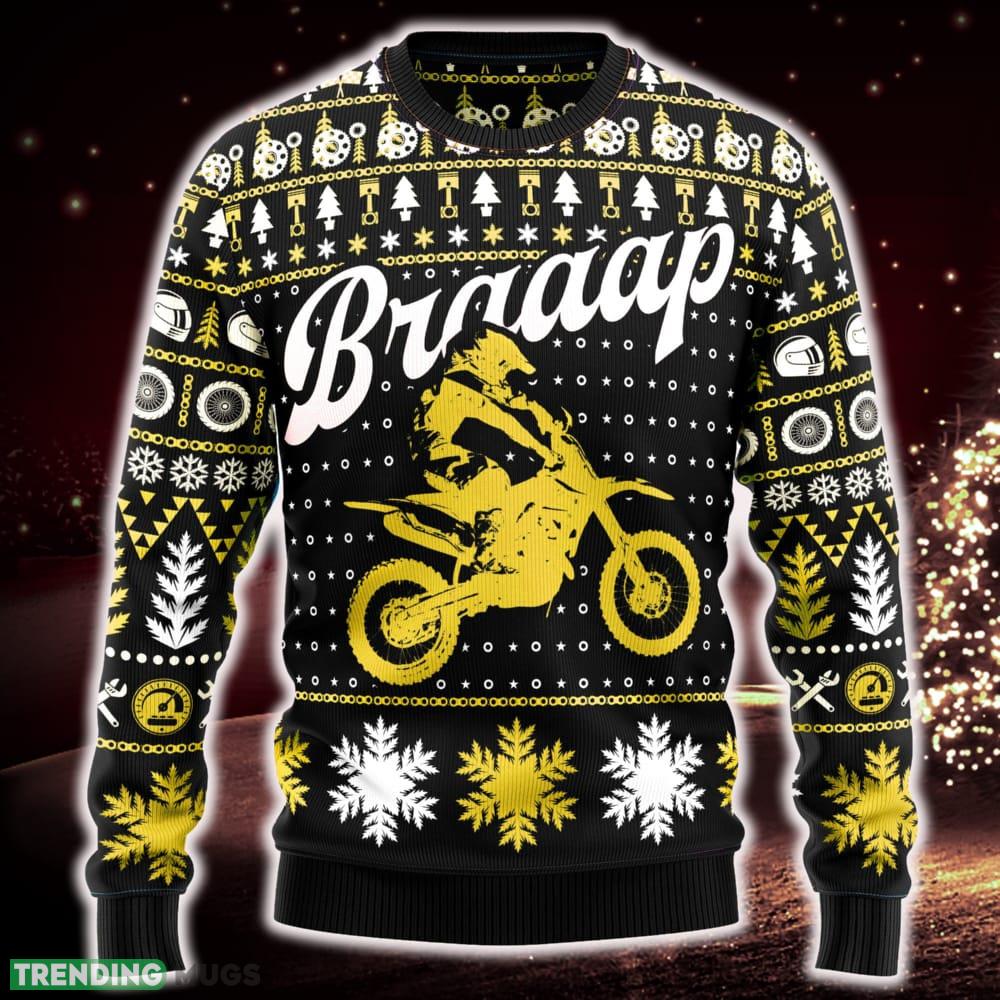 Braaap Moto Motorcross Snowflakes Knitted Xmas Sweater Gift For Fans - Braaap Moto Ugly Christmas Sweater_ 1 Braaap Moto Motorcross Snowflakes Knitted Xmas Sweater Gift For Fans - Braaap Moto Ugly Christmas Sweater_ 1
