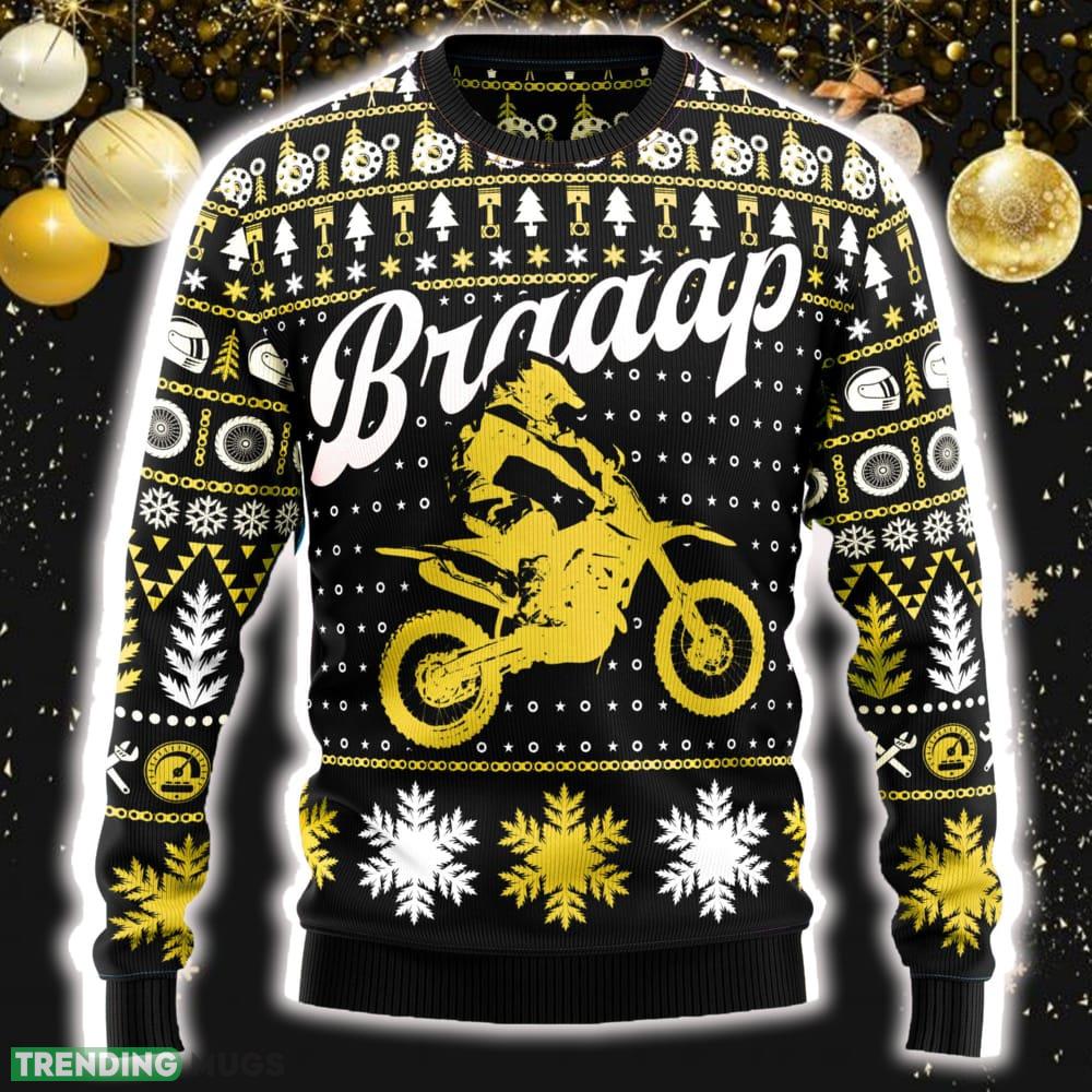 Braaap Moto Outfit Ugly Christmas Sweater New Pattern Motorcross Holidays Gift Fans - Braaap Moto Ugly Christmas Sweater_ 1 Braaap Moto Outfit Ugly Christmas Sweater New Pattern Motorcross Holidays Gift Fans - Braaap Moto Ugly Christmas Sweater_ 1