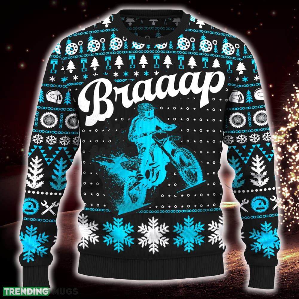 Braaap RM-Z250 Motorcross Snowflakes Ugly Xmas 3D Sweater Gift For Men And Women - Braaap RM-Z250 Ugly Christmas Sweater_ 1 Braaap RM-Z250 Motorcross Snowflakes Ugly Xmas 3D Sweater Gift For Men And Women - Braaap RM-Z250 Ugly Christmas Sweater_ 1