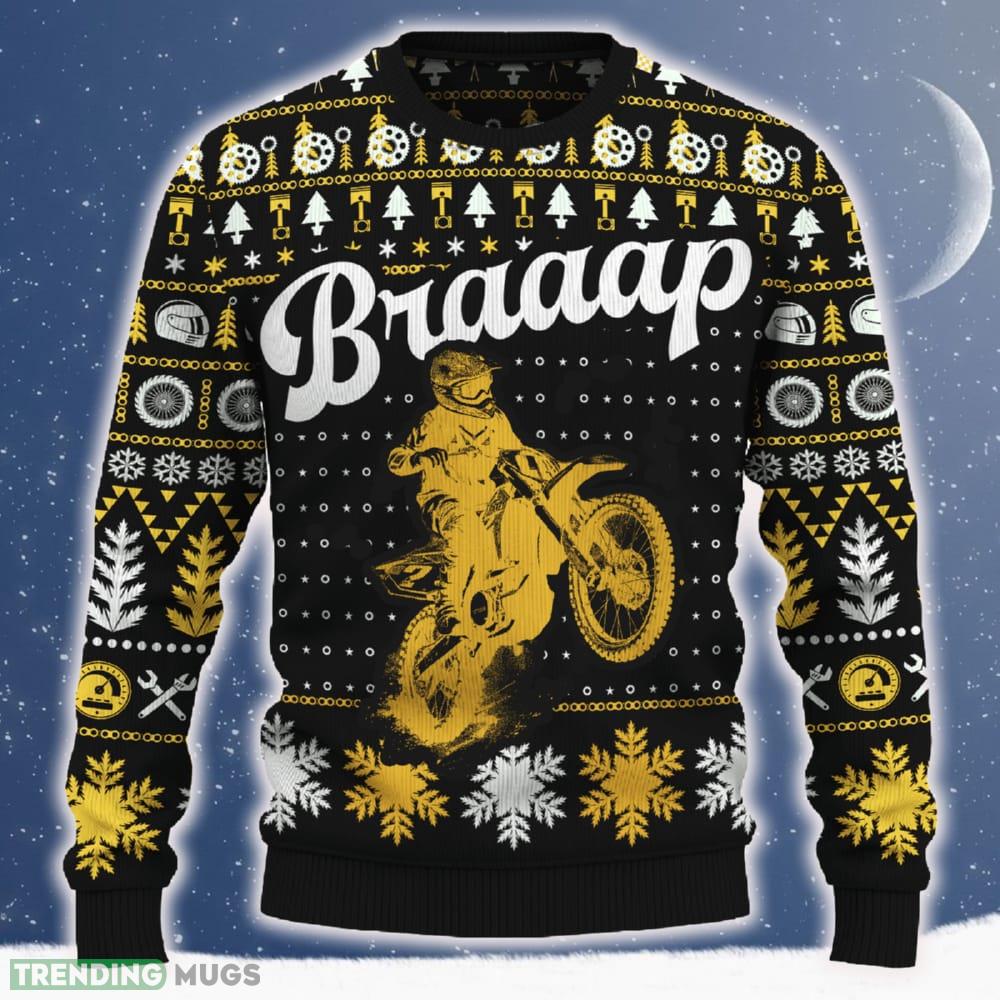 Braaap YZ250 Christmas Tree AOP Sweater Motorcross Special Gift For Men And Women - Braaap YZ250 Ugly Christmas Sweater_ 1 Braaap YZ250 Christmas Tree AOP Sweater Motorcross Special Gift For Men And Women - Braaap YZ250 Ugly Christmas Sweater_ 1