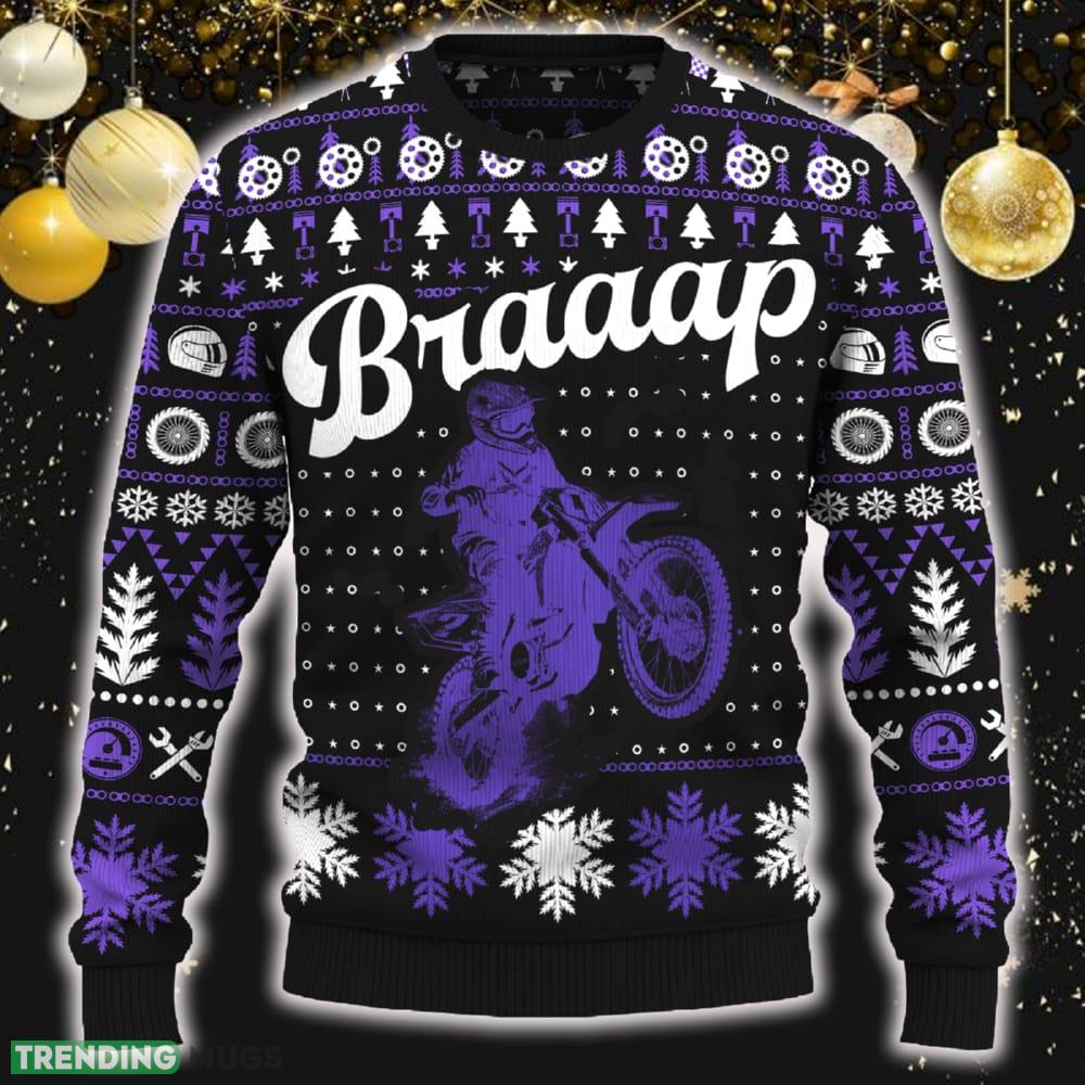 Braaap YZ250 Ugly Christmas Sweater New Pattern Motorcross Holidays Gift Fans - Braaap YZ250 Ugly Christmas Sweater_ 1 Braaap YZ250 Ugly Christmas Sweater New Pattern Motorcross Holidays Gift Fans - Braaap YZ250 Ugly Christmas Sweater_ 1