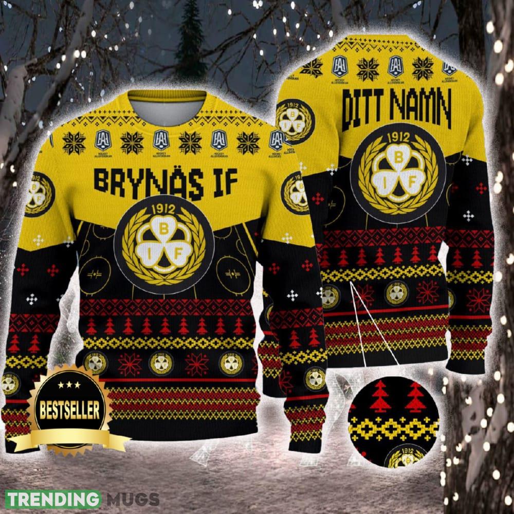 Brynas IF Ugly Christmas Sweater Logo Custom Name Gift Fans - Brynas IF Ugly Christmas Sweater Logo Custom Name Gift Fans Brynas IF Ugly Christmas Sweater Logo Custom Name Gift Fans - Brynas IF Ugly Christmas Sweater Logo Custom Name Gift Fans