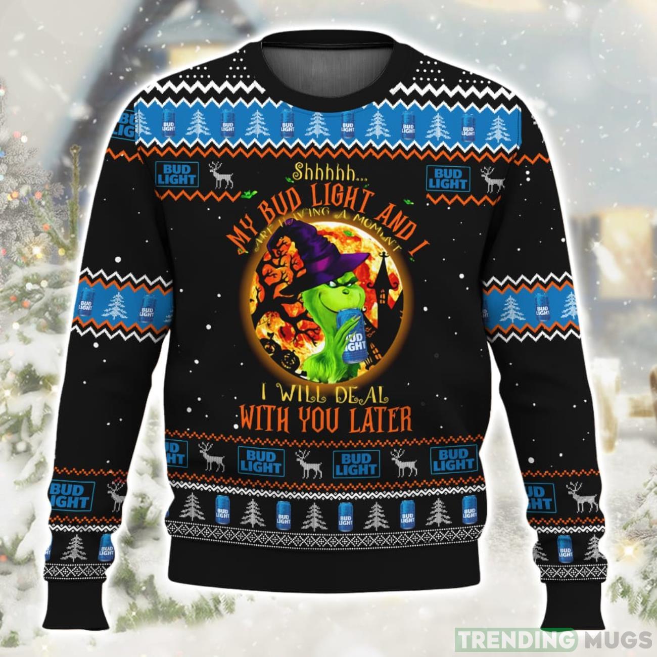 Bud Light Grinch Christmas Ugly Sweater Special Gift For Xmas Product Photo 1 Bud Light Grinch Christmas Ugly Sweater Special Gift For Xmas Product Photo 1