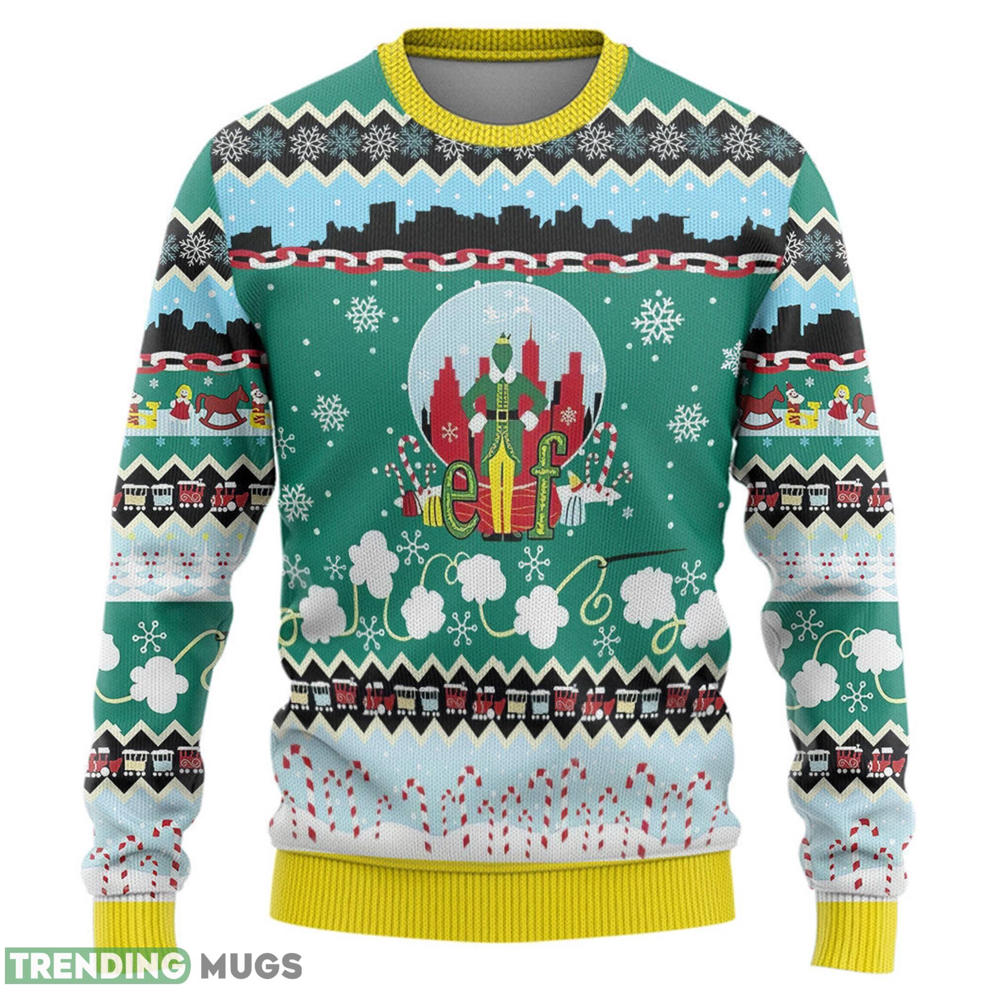 Buddy The Elf Ugly Buddy Hobbs Elf Christmas Movie Ugly Sweater Elf Movie Xmas 3D Sweater Buddy The Elf Ugly Buddy Hobbs Elf Christmas Movie Ugly Sweater Elf Movie Xmas 3D Sweater