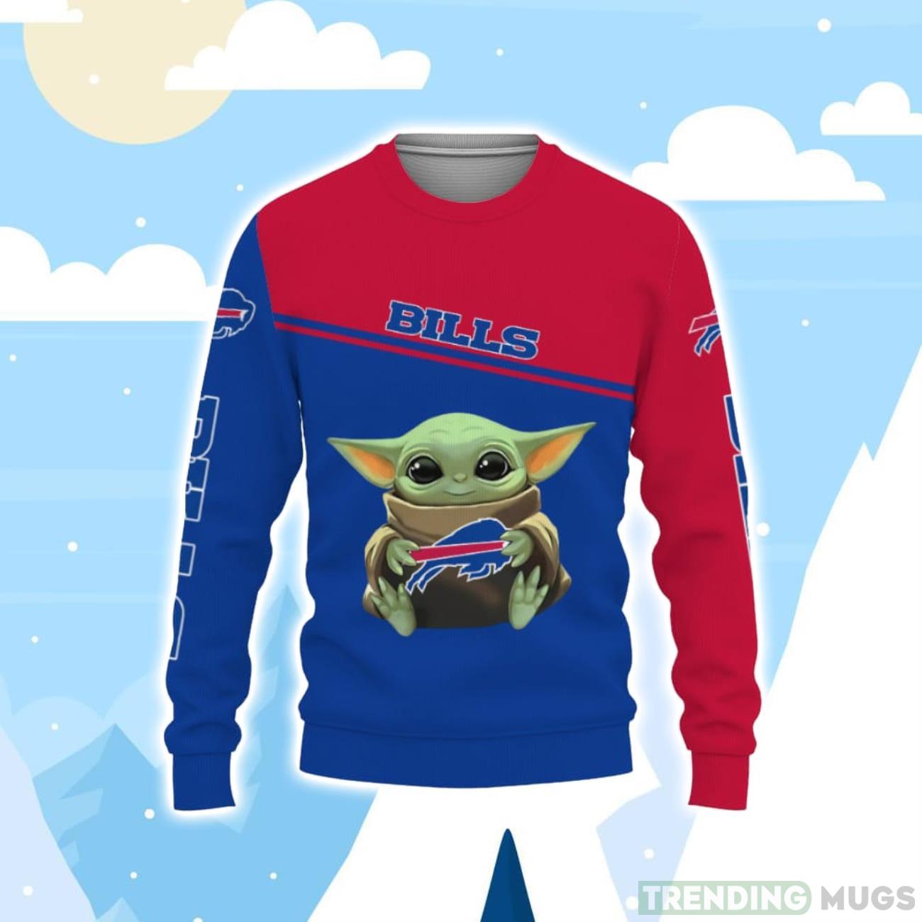 Buffalo Bills American Sports Team Baby Yoda Cute Christmas Sweater Product Photo 1 Buffalo Bills American Sports Team Baby Yoda Cute Christmas Sweater Product Photo 1