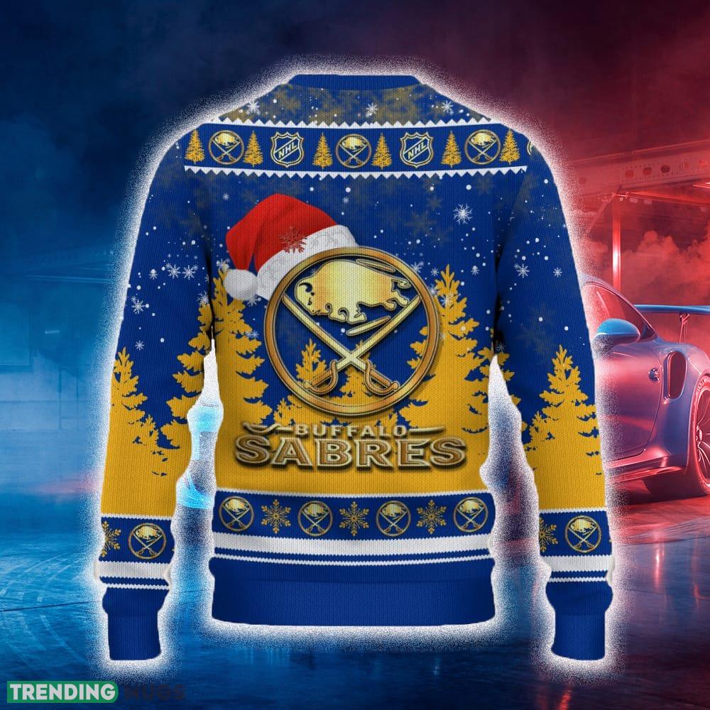 Buffalo Sabres Ugly Christmas Sweater Tree Santa Hat Car For Fans Gift Familys Holidays 3D Sweater Buffalo Sabres Ugly Christmas Sweater Tree Santa Hat Car For Fans Gift Familys Holidays 3D Sweater