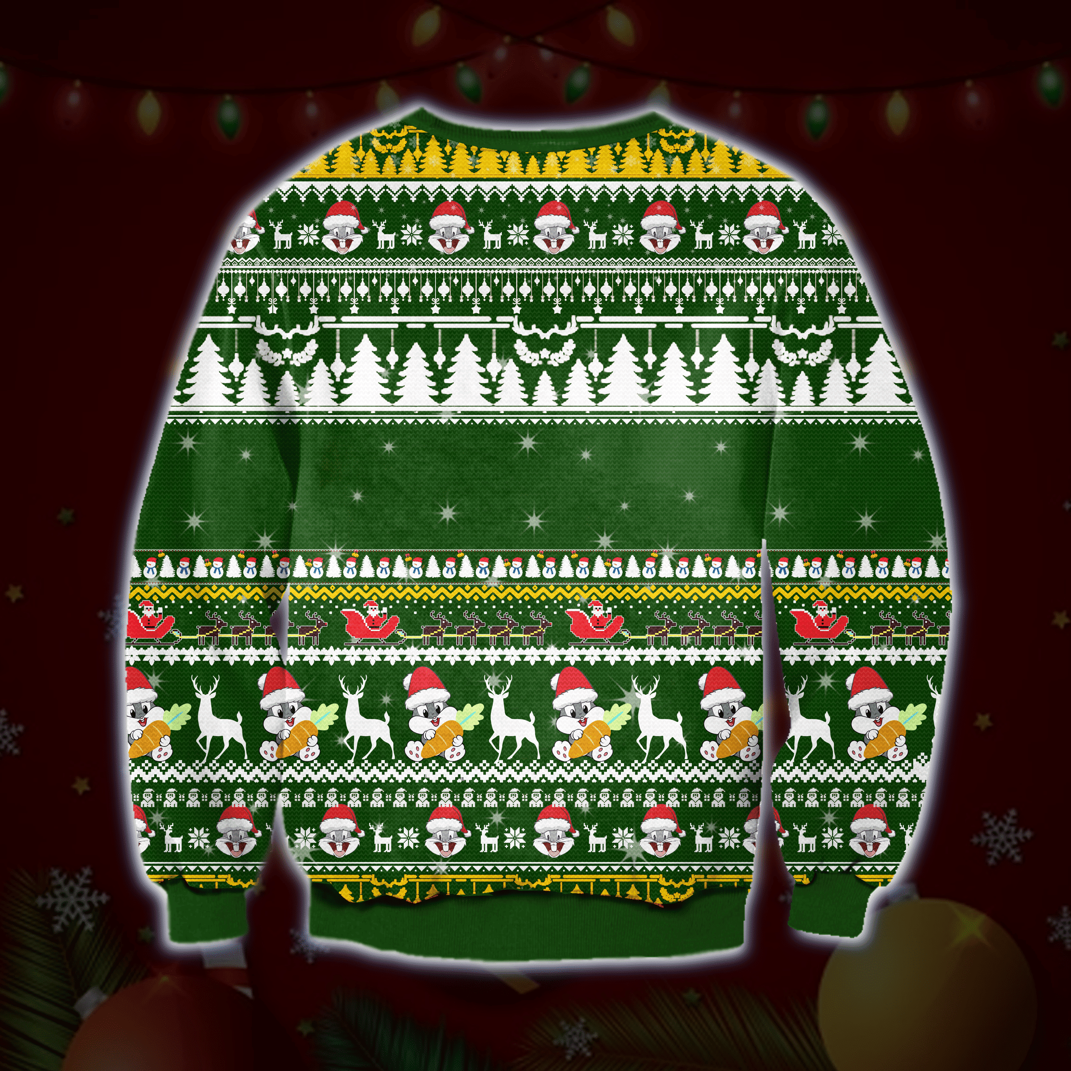 Bugs Bunny Ugly Christmas Sweater Perfect Holiday Gift 3D Sweater Bugs Bunny Ugly Christmas Sweater Perfect Holiday Gift 3D Sweater