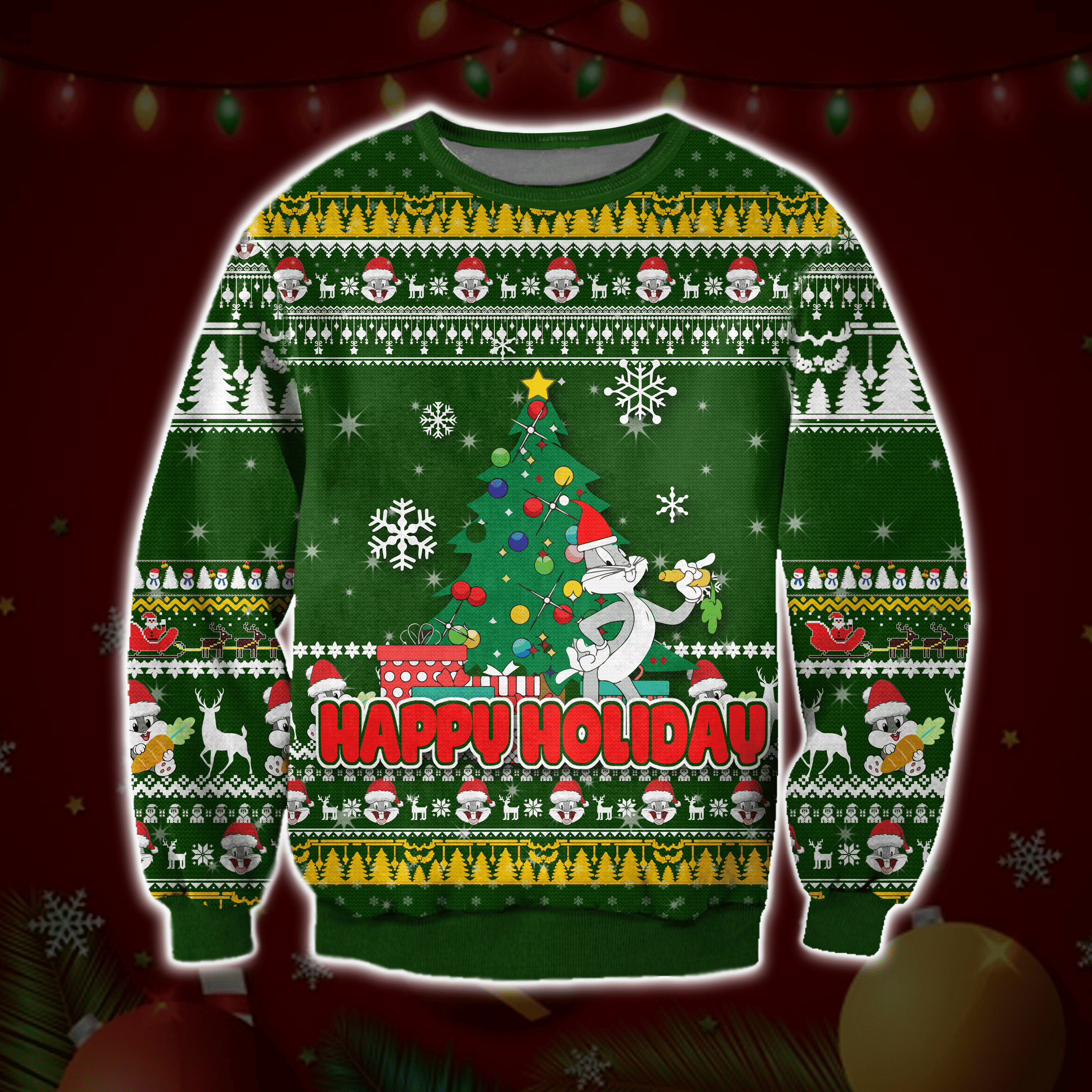 Bugs Bunny Ugly Christmas Sweater Perfect Holiday Gift - Bugs Bunny Ugly Christmas Sweater Perfect Holiday Gift_1 Bugs Bunny Ugly Christmas Sweater Perfect Holiday Gift - Bugs Bunny Ugly Christmas Sweater Perfect Holiday Gift_1