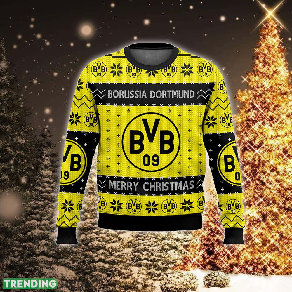 Bundesliga Borussia Dortmund Ugly Christmas Sweater For Men And Women 3D Sweater Bundesliga Borussia Dortmund Ugly Christmas Sweater For Men And Women 3D Sweater