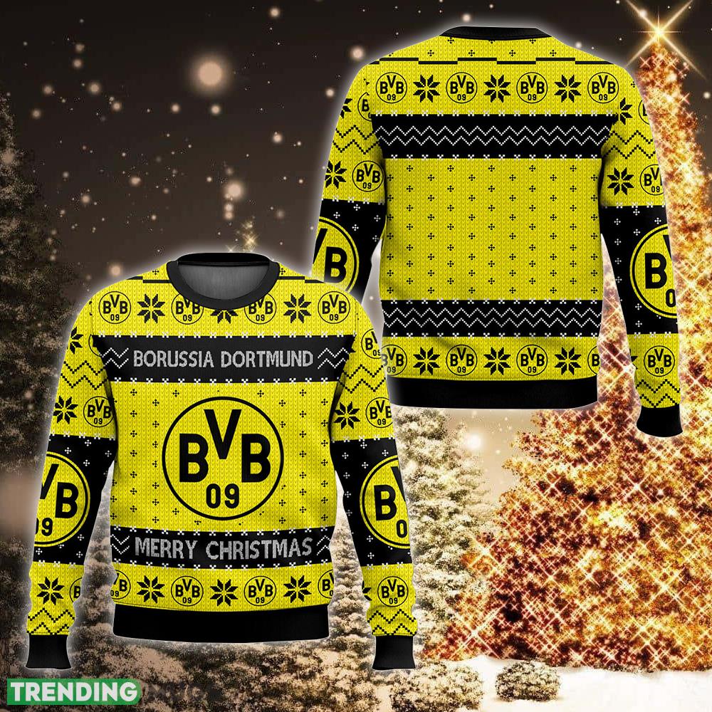 Bundesliga Borussia Dortmund Ugly Christmas Sweater For Men And Women - Bundesliga Borussia Dortmund Ugly Christmas Sweater For Men And Women Photo 1 Bundesliga Borussia Dortmund Ugly Christmas Sweater For Men And Women - Bundesliga Borussia Dortmund Ugly Christmas Sweater For Men And Women Photo 1