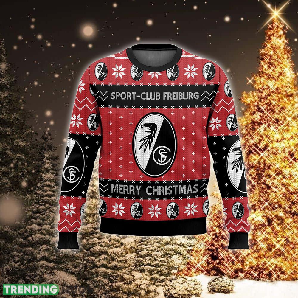 Bundesliga Sport Club Freiburg Ugly Christmas Sweater For Men And Women 3D Sweater Bundesliga Sport Club Freiburg Ugly Christmas Sweater For Men And Women 3D Sweater