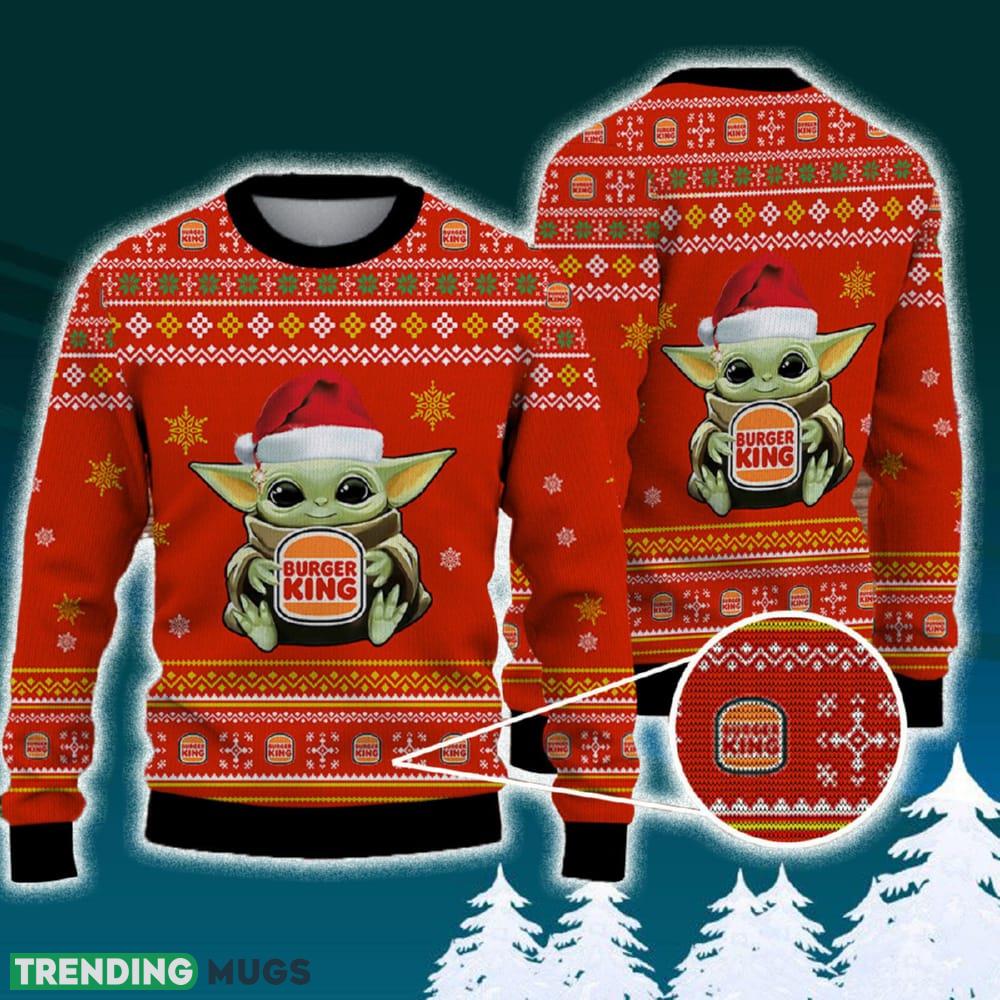 burger king Baby Yoda Santa Hat Funny Brands Logo 3D Sweater For Men And Women - burger king Baby Yoda Santa Hat Funny Brands Logo 3D Sweater For Men And Women burger king Baby Yoda Santa Hat Funny Brands Logo 3D Sweater For Men And Women - burger king Baby Yoda Santa Hat Funny Brands Logo 3D Sweater For Men And Women