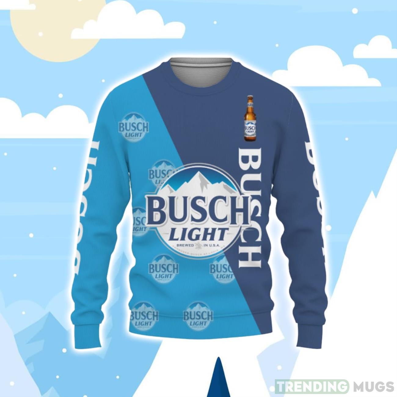Busch Light Beers Beers And Whiskey Pattern Logo Christmas Sweater Product Photo 1 Busch Light Beers Beers And Whiskey Pattern Logo Christmas Sweater Product Photo 1