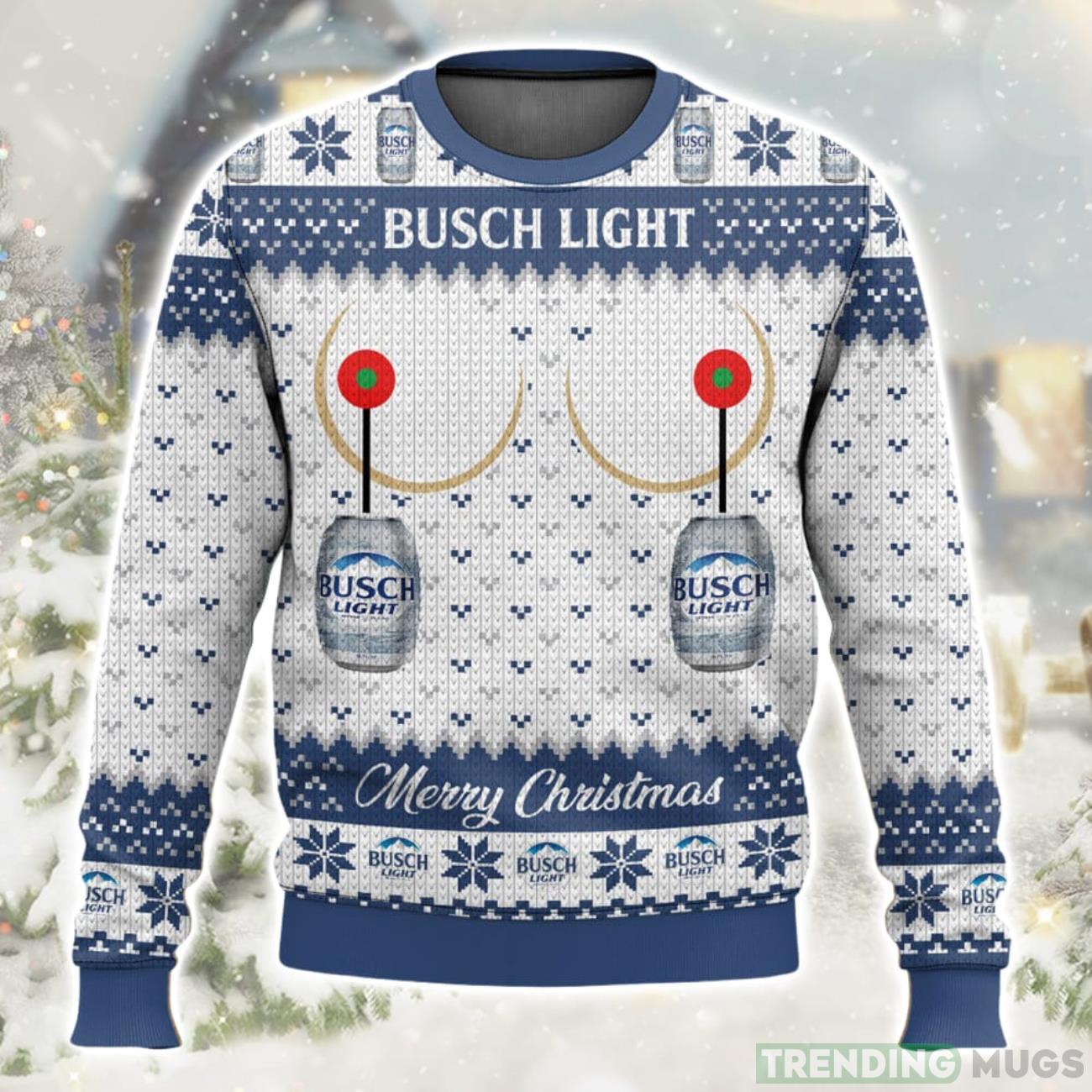 Busch Light Titties Funny Christmas Ugly Sweater Special Gift For Xmas Product Photo 1 Busch Light Titties Funny Christmas Ugly Sweater Special Gift For Xmas Product Photo 1