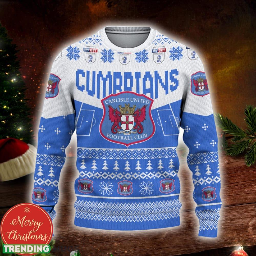 Carlisle United Custom Name 3D Sweater Funny Gift For Men And Women Fans Christmas - Carlisle United 3D Sweater Christmas Personalized_2
